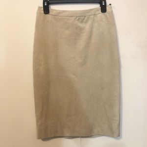 Calvin Klein Faux Suede Pencil Skirt